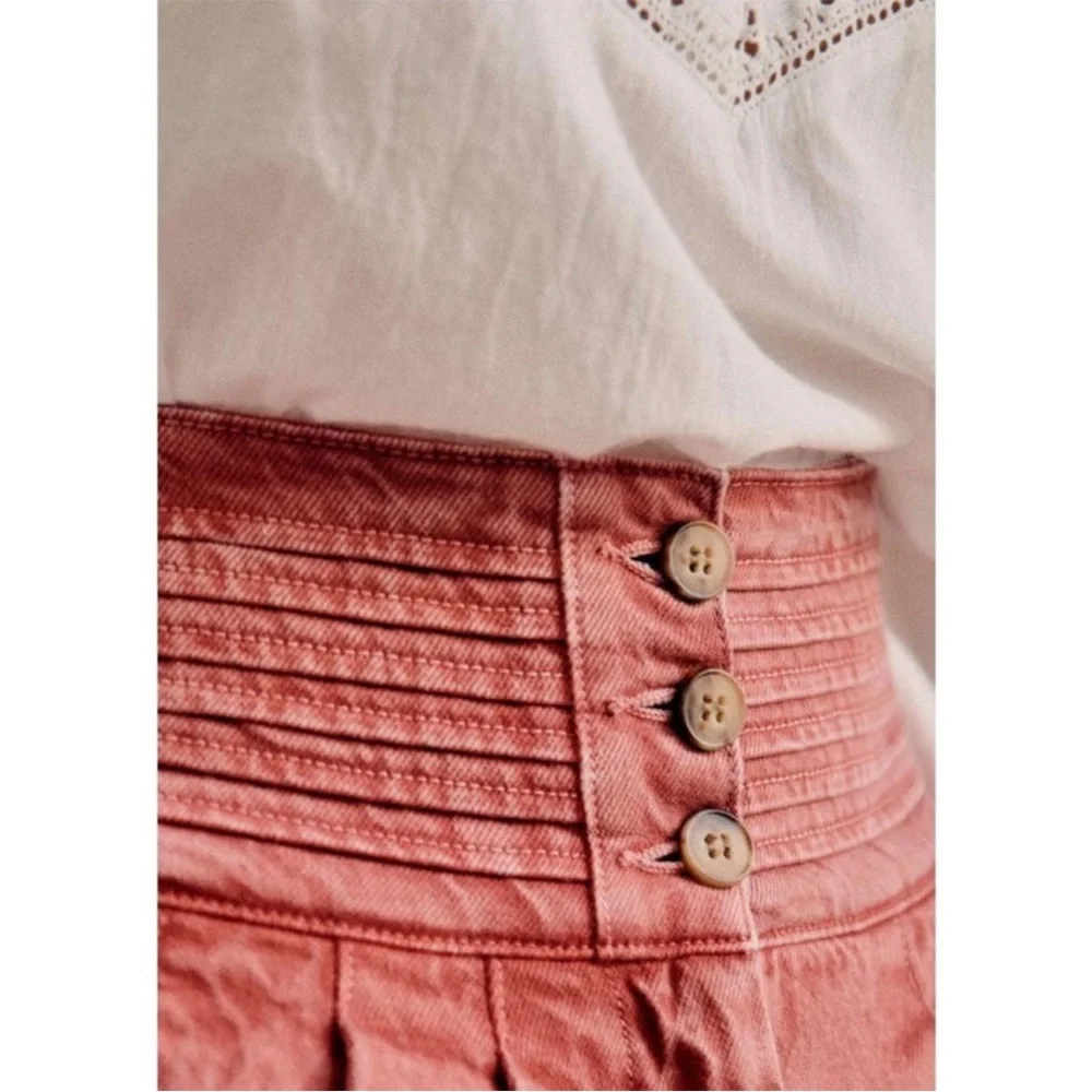 SÉZANE Sidney Dusty Rose Trousers Size 38/6 - Picture 3 of 13